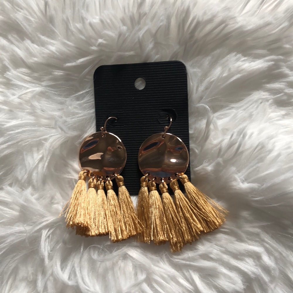 Disc Tassel Earrings